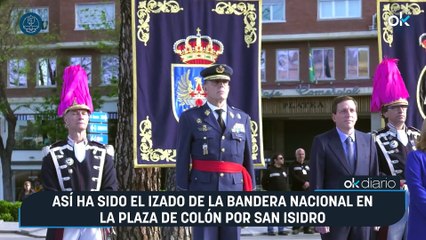 Así ha sido el izado de la bandera nacional en la Plaza de Colón por San Isidro