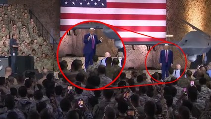 Donald Trump se atreve a bailar ante las tropas de la base aérea de los Estados Unidos en Doha