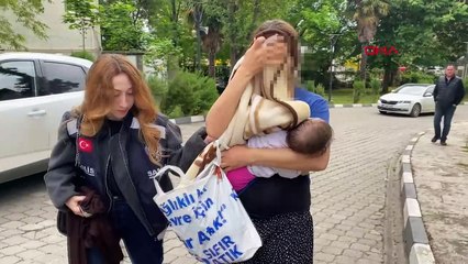Samsun'da evden hırsızlık yapan kadın, kucağında bebeğiyle adliyeye getirildi!