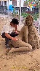 Girl Made of Sand - Mind Blowing Art 😱