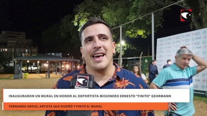 Inauguraron un mural en honor al deportista misionero Ernesto Finito Gehrmann