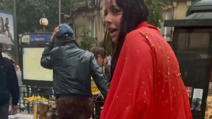Paris, France: Friends' picnic turns into a disaster due to fierce hailstorm