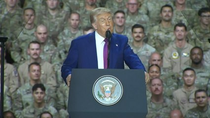 WATCH: Donald Trump declares he will 'never hesitate' to 'wield American power' if necessary