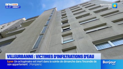 Des habitants d'un immeuble de Villeurbanne victimes d'infiltrations d'eau