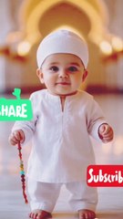 "The child is reciting Qul Huwa Allahu Ahad in a very sweet voice, MashaAllah."