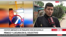 Violencia en colectivo de Tigre: pasajero amenazado