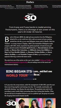 BINI among Filipinos named in Forbes 30 Under 30 Asia Class of 2025
