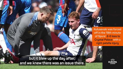 Postecoglou 'gutted' that Kulusevski will miss Europa League final