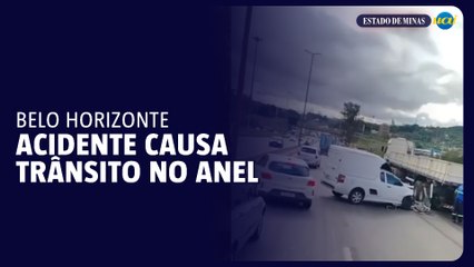 Acidente próximo ao Shopping Del Rey causa trânsito no anel rodoviário sentido Itabira