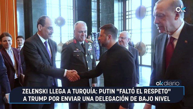 Zelenski llega a Turquía: Putin faltó el respeto a Trump por enviar una delegación de bajo nivel