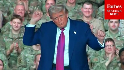 Trump Breaks Out The 'Trump Dance' After Speech To U.S. Troops Stationed In Qatar