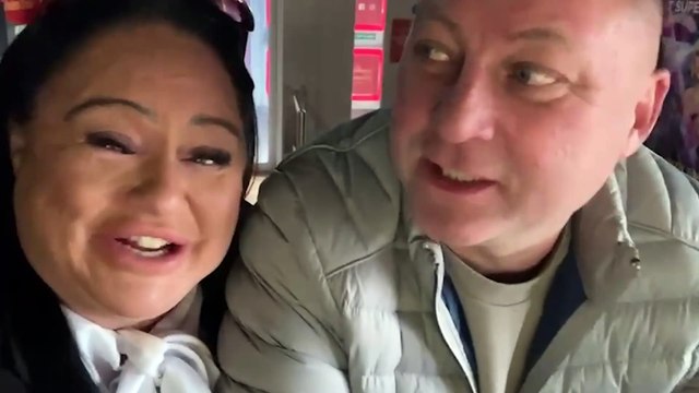 Stephen and Michelle Robinson from St Helens, Merseyside trapped inside Madame Tussauds in Blackpool