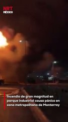 🔥💥 ¡Impactante! Un mega inc3ndio con explosión sacudió Ciénega de Flores, Nuevo León, en la empresa Fluidos Industriales Mexicanos.