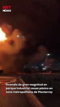 🔥💥 ¡Impactante! Un mega inc3ndio con explosión sacudió Ciénega de Flores, Nuevo León, en la empresa Fluidos Industriales Mexicanos.