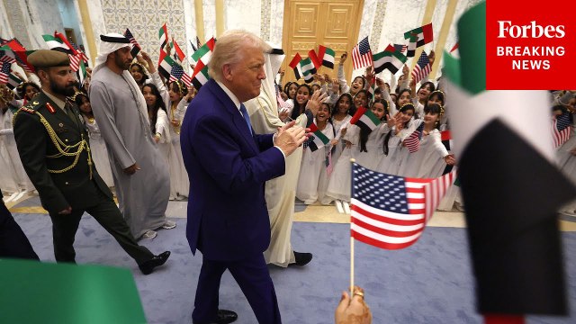 Arrival Ceremony For Trump Held At Qasr Al Watan In Abu Dhabi, United Arab Emirates