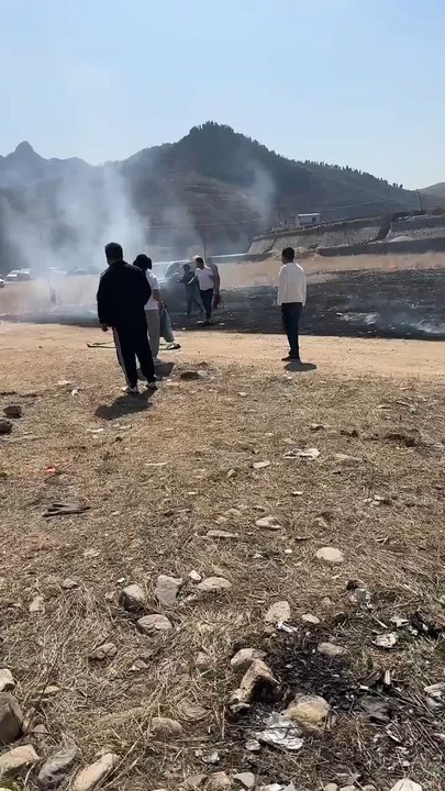 chinese car on fire