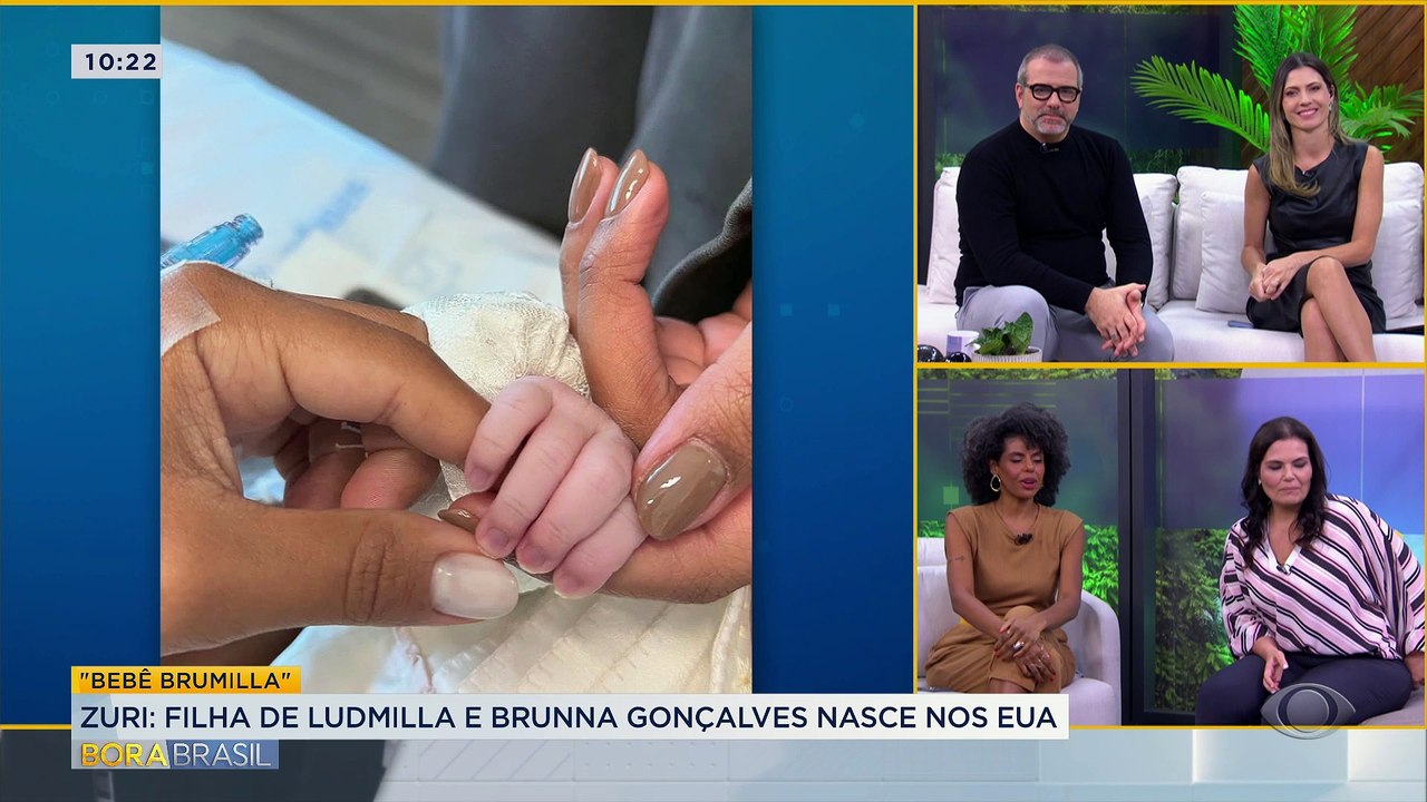 Zuri, filha de Ludmilla e Brunna Gonçalves, nasce nos EUA