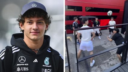 Kimi Antonelli disfruta del GP de Emilia Romagna en compañía de sus compañeros y maestros de escuela