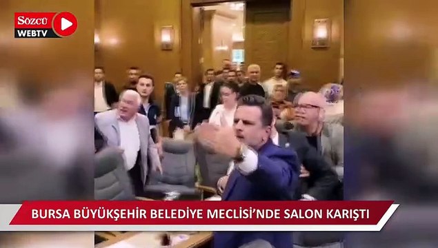 Bursa Büyükşehir Belediye Meclisi’nde salon karıştı!