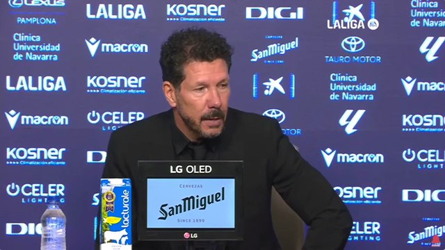 Simeone, rueda de prensa tras el Osasuna 2 - Atlético 0