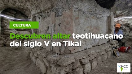 Descubren altar teotihuacano del siglo V en Tikal