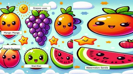 🍉🥭🍇 Let’s learn 5 fruits in Spanish today!