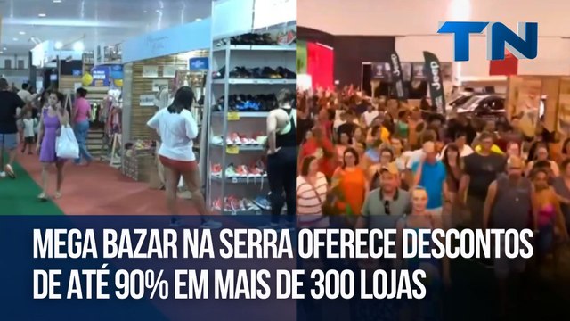 Mega bazar na Serra oferece descontos de até 90% em mais de 300 lojas