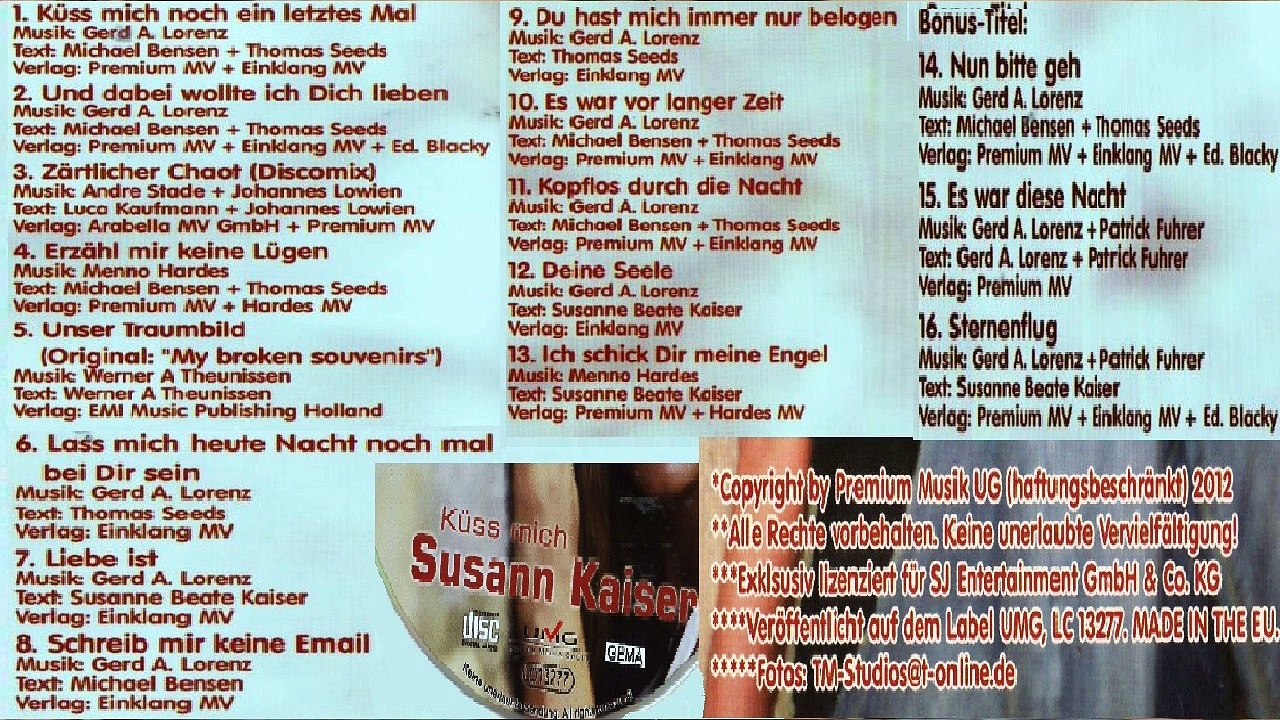 SUSANN KAISER — KÜSS MICH