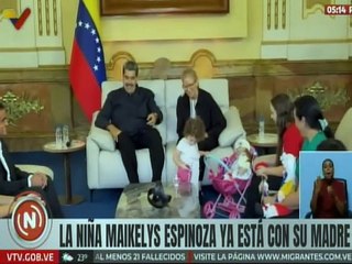 Tras estar un año secuestrada por el imperio Maikelys Espinoza es regresada a los brazos de su madre