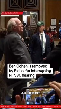 Ben & Jerry’s co-founder removed for disrupting RFK Jr. hearing. #rfkjr #benandjerrys #bencohen #japdmedia #PnDmart #japd