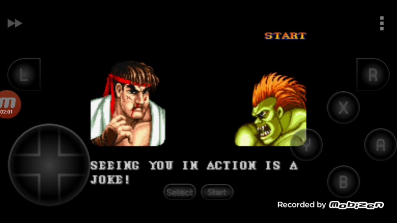 Street Fighter II Turbo: Hyper Fighting Ryu vs Blanka Ryu é derrotado por Blanka