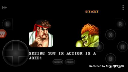 Street Fighter II Turbo: Hyper Fighting Ryu vs Blanka Ryu é derrotado por Blanka