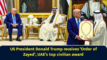 US President Donald Trump receives ‘Order of Zayed’, UAE’s top civilian award