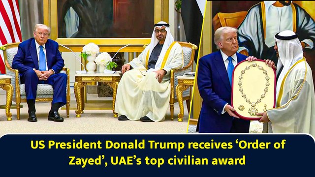 US President Donald Trump receives ‘Order of Zayed’, UAE’s top civilian award