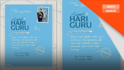 Agong, Raja Permaisuri zahir ucapan Hari Guru