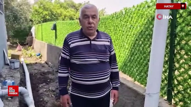 Hatay'da aşırı yağış evlerin bahçe duvarlarını yıktı