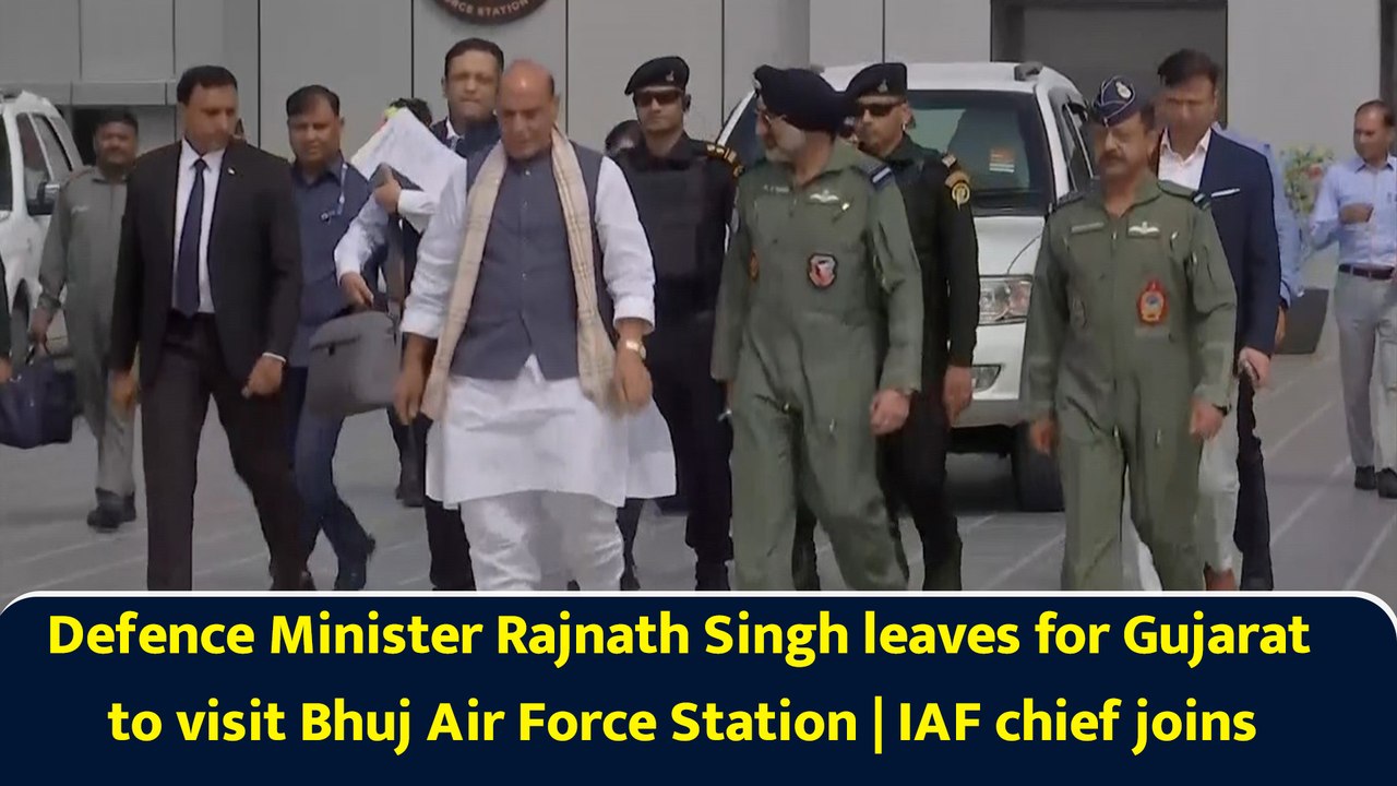 Defence Minister Rajnath Singh leaves for Gujarat to visit Bhuj Air Force Station | IAF chief joins