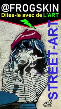 🎨 Street-Art : FROGSKIN « Dites-le avec de l'Art » #frogskin #streetart #fantic #streetartbiker
