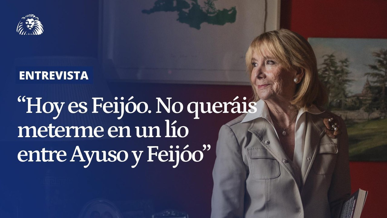 Vídeo | Esperanza Aguirre: "Hoy es Feijóo. No queráis meterme en un lío entre Ayuso y Feijóo".