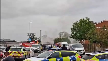 Watch as emergency services respond to industrial building fire in Bognor