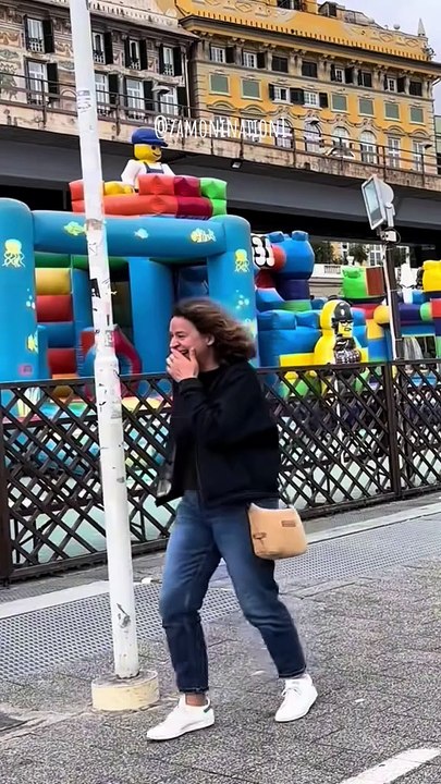 Lady got shocked on street