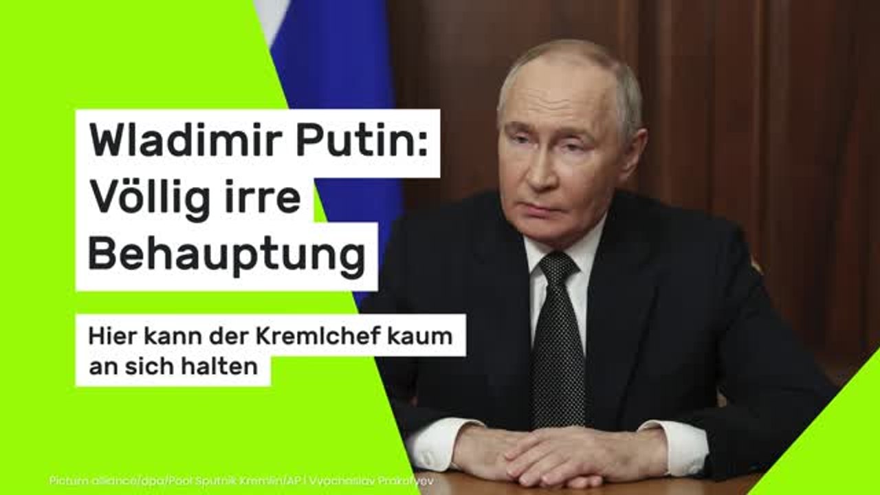 Wladimir Putin: Völlig irre Behauptung: Hier kann der Kremlchef kaum an sich halten