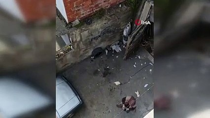 Sinir krizi geçirip çevresine zarar verdi! O anlar kamerada