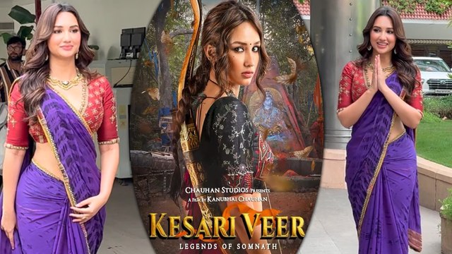 Kesari Veer Film Promotions: Akanksha Sharma Snapped In Her Sassy Saree Sanskari Look!