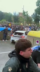 Football fans run over by car outside Espanyol stadium