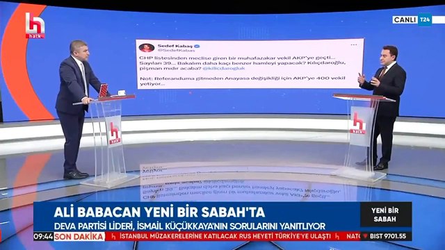 Babacan’dan “Anayasa Planı” uyarısı: Erdoğan referanduma cesaret edemez, vekil transferine yöneliyor