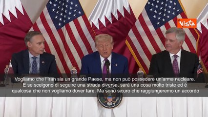 Trump: "Ci avviciniamo a un accordo con l'Iran sul nucleare"