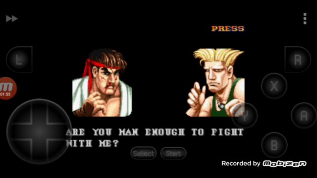 Street Fighter II Turbo: Hyper Fighting Ryu vs Guile Ryu é derrotado por Guile