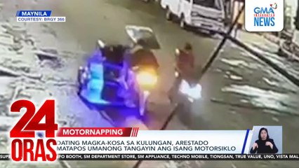 Dating magkakosa sa kulungan, arestado matapos umanong tangayin ang isang motorsiklo | 24 Oras