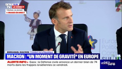 Sommet européen élargi en Albanie: "On a, sur notre Europe, un défi sur toutes les sécurités", déclare Emmanuel Macron
